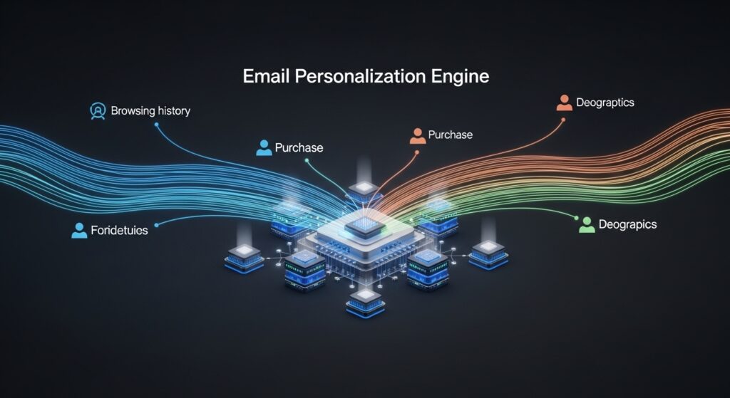 Email personalization at scale strategy using CRM data and automation for businesses.